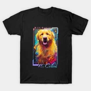 Golden Retriever Dog Pet Cute Adorable Animal Compagnon T-Shirt